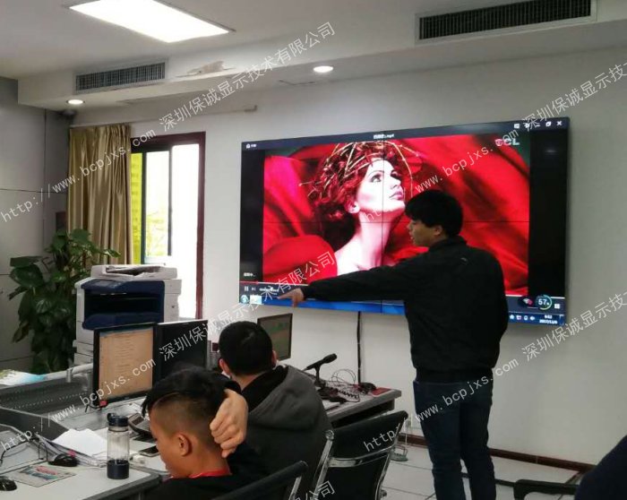 广西某海事局监控中心55寸2x2液晶拼接屏项目顺利完工！